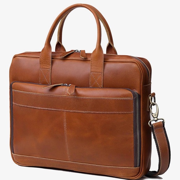 Classic Brown Leather Men's Bag - Picture 1 of 6